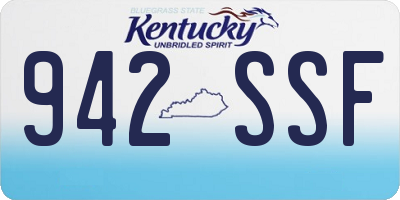 KY license plate 942SSF