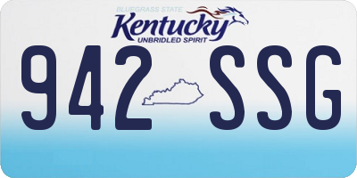 KY license plate 942SSG