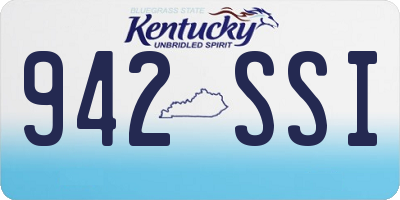KY license plate 942SSI