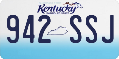 KY license plate 942SSJ