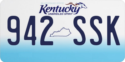 KY license plate 942SSK