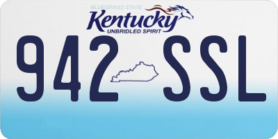 KY license plate 942SSL