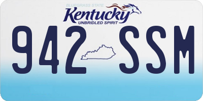 KY license plate 942SSM