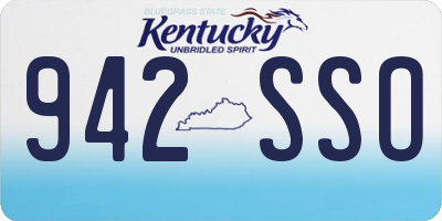 KY license plate 942SSO