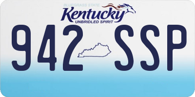 KY license plate 942SSP