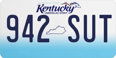 KY license plate 942SUT