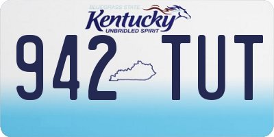 KY license plate 942TUT