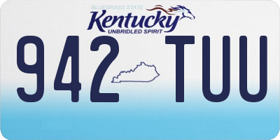 KY license plate 942TUU