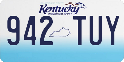 KY license plate 942TUY