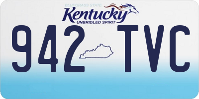 KY license plate 942TVC