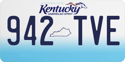 KY license plate 942TVE