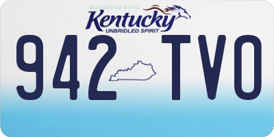 KY license plate 942TVO