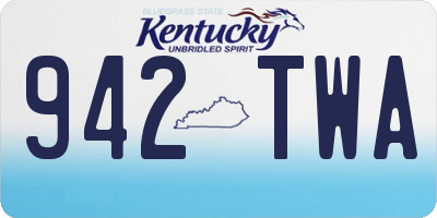 KY license plate 942TWA