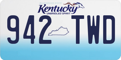 KY license plate 942TWD