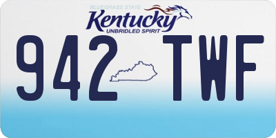 KY license plate 942TWF