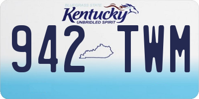 KY license plate 942TWM