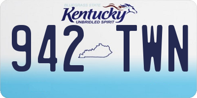 KY license plate 942TWN