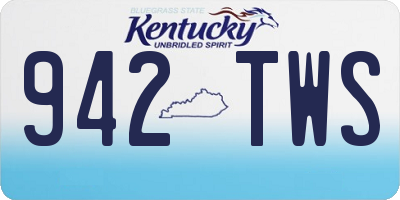 KY license plate 942TWS