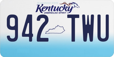 KY license plate 942TWU