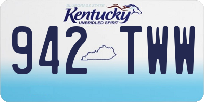 KY license plate 942TWW