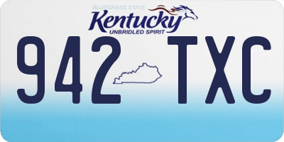 KY license plate 942TXC