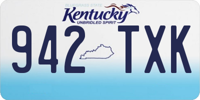 KY license plate 942TXK