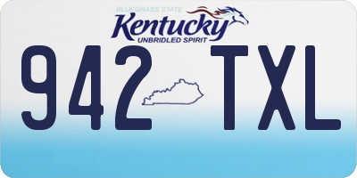 KY license plate 942TXL
