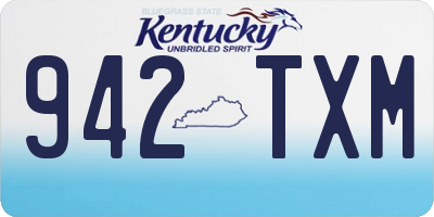 KY license plate 942TXM