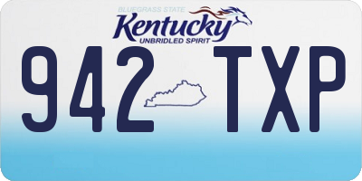 KY license plate 942TXP
