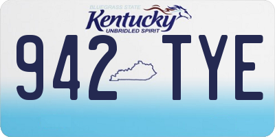 KY license plate 942TYE