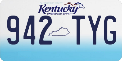 KY license plate 942TYG