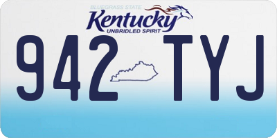 KY license plate 942TYJ