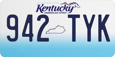 KY license plate 942TYK