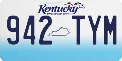 KY license plate 942TYM