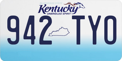 KY license plate 942TYO