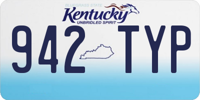 KY license plate 942TYP