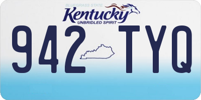 KY license plate 942TYQ