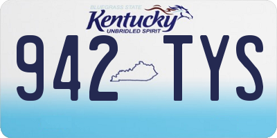 KY license plate 942TYS