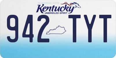 KY license plate 942TYT