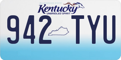 KY license plate 942TYU