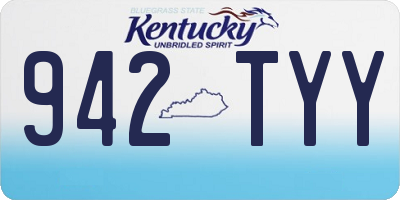 KY license plate 942TYY