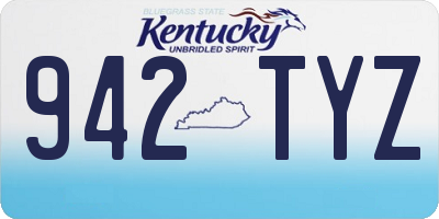 KY license plate 942TYZ