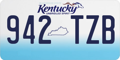 KY license plate 942TZB