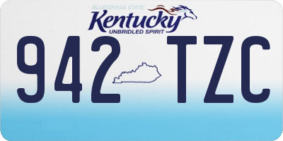 KY license plate 942TZC