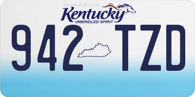 KY license plate 942TZD