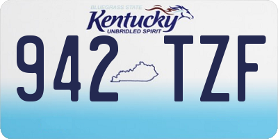 KY license plate 942TZF