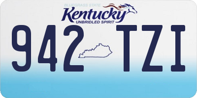 KY license plate 942TZI