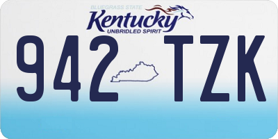 KY license plate 942TZK