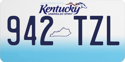 KY license plate 942TZL