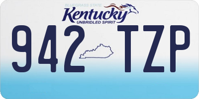 KY license plate 942TZP